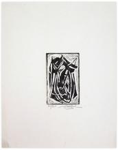 linogravure 25/25 - abstract bovin — 