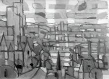 Beynac vu de Castelnaud, 1948