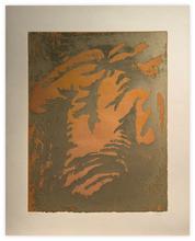 Sérigraphie orange au sable - 1972