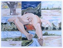 Homme nu dans paysage - 1973-1974