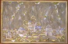 Vue de Lacassagne avec l'église, 1975