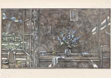 Fenêtre et fleurs bleues, 1979