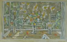 Bouquet devant la fenêtre, circa 1985