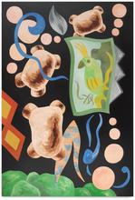 Peinture "Oiseau, roches, tortues..." - 1995