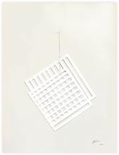 Collage blanc aux grilles superposées, 1971