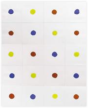 Gouache et collage de points