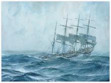 Quatre mâts de la compagnie Bordes fuyant la tempête, 1934