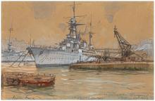 La Jeanne d’Arc dans le port de Brest, 1931