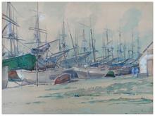 Morutiers à sec à Cancale, 1931