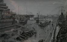 Porte-avions dans l'Arsenal de Norfolk, 1950