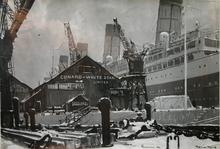 Le Paquebot Aquitania à Southampton, 1934