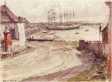 Morutiers au sec à Cancale, 1930