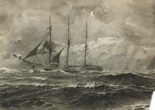 Goélette d'Islande fuyant devant le temps, circa 1929