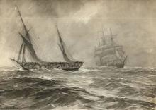 Temps bouché dans la mer du Nord, circa 1929