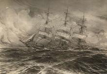 Long Courrier vent arrière, circa 1930