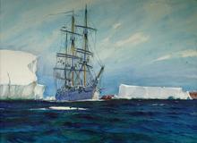 Le Pourquoi-Pas? entrant dans le Scoresby Sund