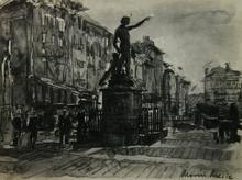 La Statue de Cuverville sur le port de Toulon