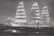 Long courrier dans les parages de l'Île Lewis, circa 1930