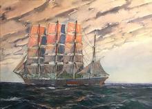 Quatre mâts barque par vent arrière, 1925-1930