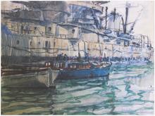 Sans titre (navire de guerre à quai)
