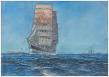 Trois-mâts dans les mers australes, circa 1927-1928
