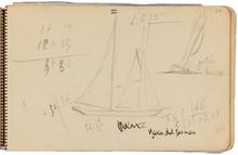 Carnet de dessins, Plymouth-Santander, 1929