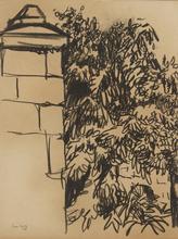 Sans titre au mur et arbre, 1945