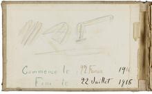 Carnet de dessins, 1914-1915