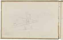 Carnet de dessins, "New-York, "Normandie" à New-York, "Eureka" au large, bord "Winipeg", "Beveziers" à Cherbourg, "Oréade" sous-marin par gros temps". 1937