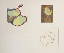 Trois études de fruits sur papier, circa 1945