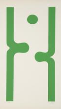 Pochoir, Zen (point vert dans une forme), 1973