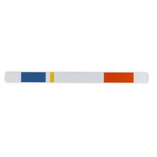 Tôle émaillée Sans titre (blanc, bleu, blanc)