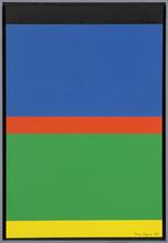 Maquette pour toile à bandes (noir, bleu), 1976