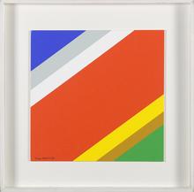 Maquette pour espace biais (bleu-gris-blanc), 1977