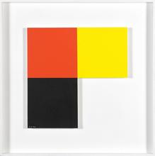 Maquette pour couleur évoquée, (rouge-jaune-noir), 1974
