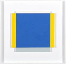 Maquette pour relief couleur (jaune-bleu), 1976