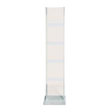 Sculpture, colonne en plexiglas blanc 