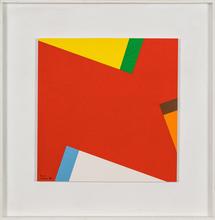 Maquette pour triangles dans l'espace (dominante rouge), 1977