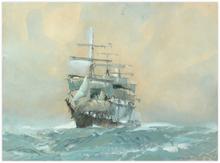 Sans titre (grand voilier sur mer)