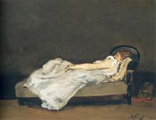 Mette endormie sur un canapé, 1875