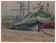 Sans titre (navire à marée basse)