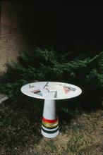 Table de bistrot en marbre et décoration en mosaïque, 1990