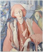 Madeleine assise dans l’atelier, 1980