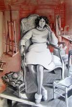 Assis Voltaire, chaussons fourrés, fond couleur - 1975