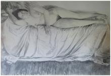 Nu couché sur le côté, appuyé sur bras droit - 1989