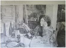 Veste jacquard, colonnes, regarde bouteille - 1992