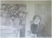 Main droite tient le menton, caramelle, bouquet - 1993