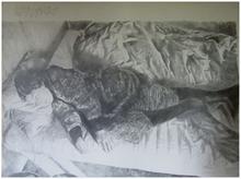 Couché pouf sur le côté, robe châtelaine - 1993