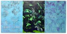 Végétal, bleu, triptyque - 2018 