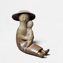 Femme allongée et enfant, 1960
